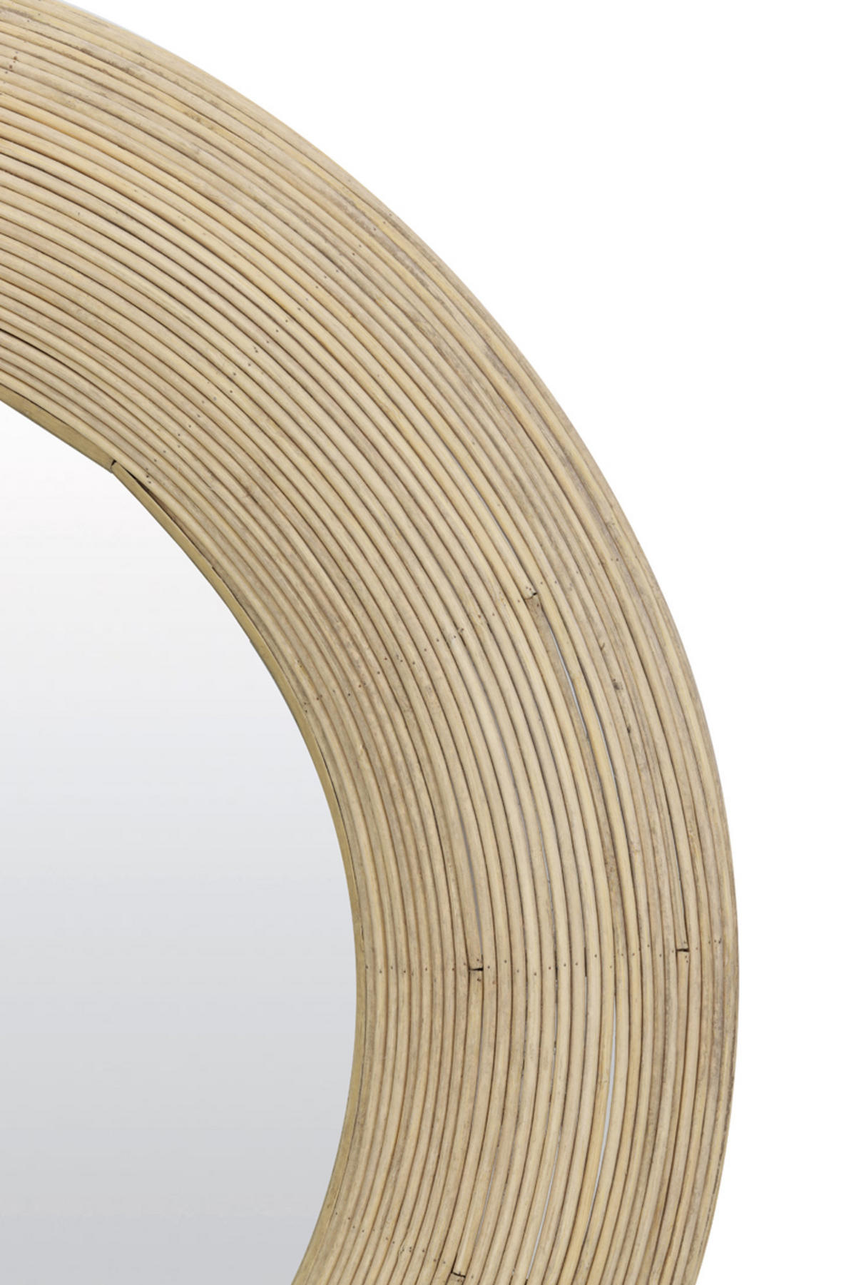 SPIEGEL Piedre Braun Ø71/71 cm - Hellbraun, Holz (4.5/71/71cm) - Light & Living