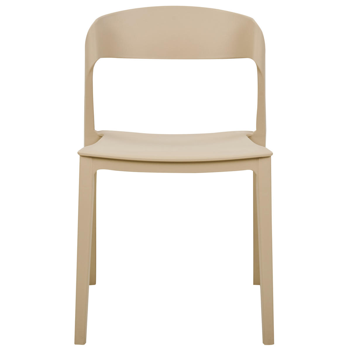 ESSZIMMERSTUHL 2er-Set Kunststoff Beige Somers - Beige, Kunststoff (48/77/51cm) - Beliani