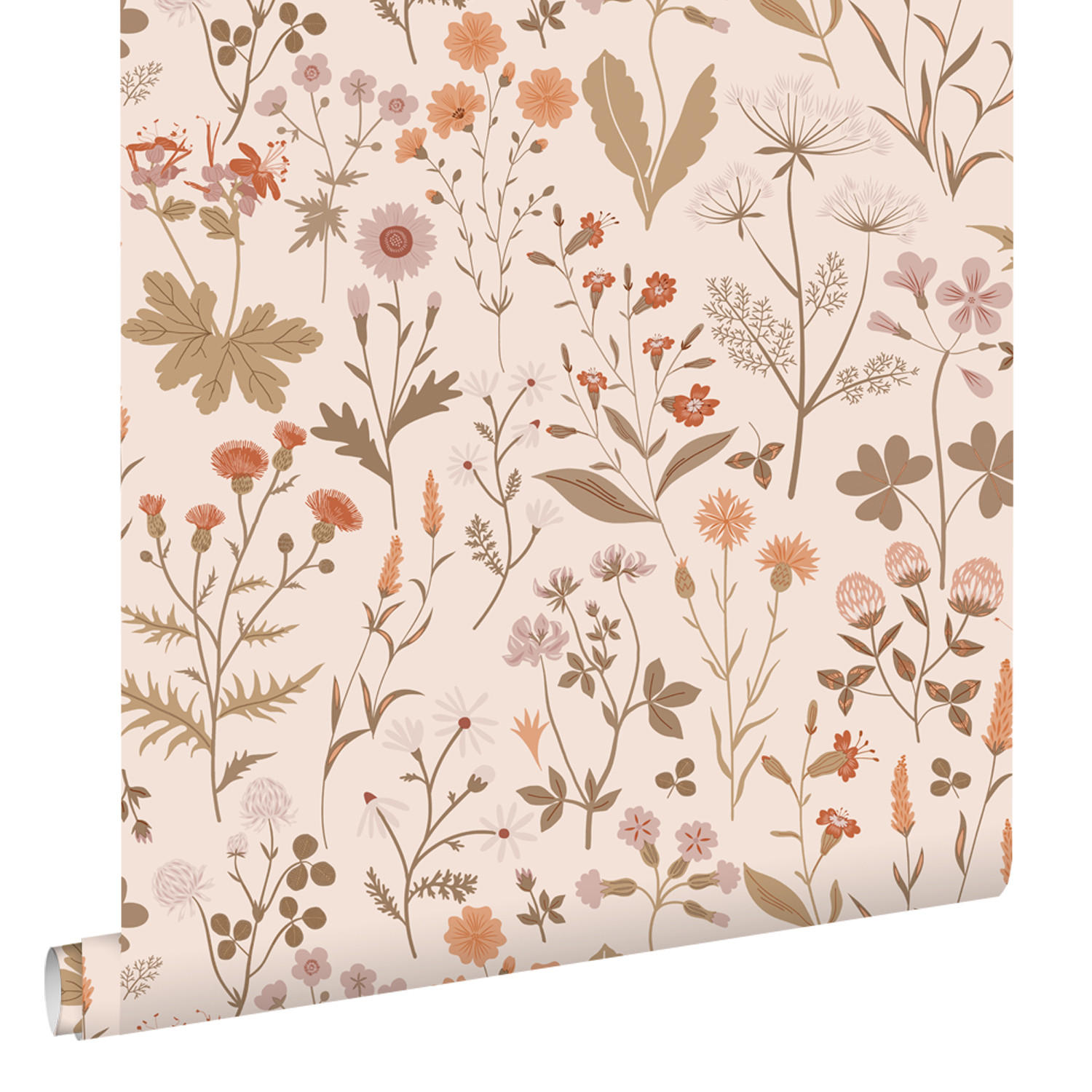 TAPETE Feldblumen 53 cm x 10.05 m - Beige, Papier (53/1000cm) - ESTAhome