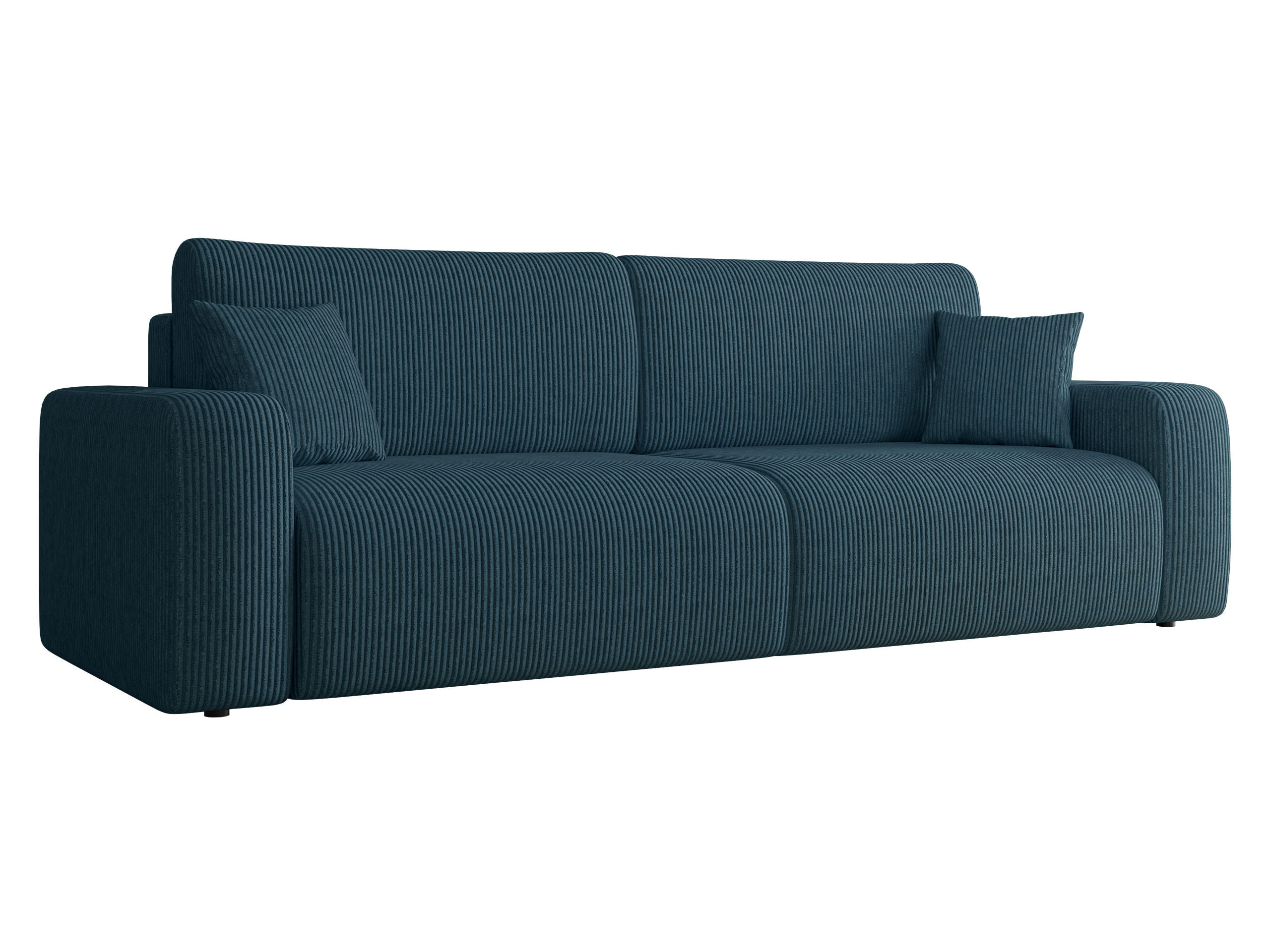 SCHLAFSOFA Piano Cord - Blau/Schwarz, Holz/Kunststoff (245/82/92cm) - MIRJAN24