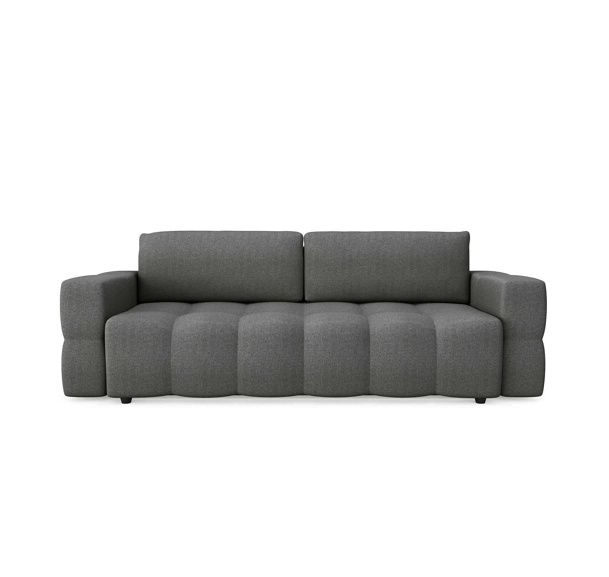 SCHLAFSOFA GERADE Rastergewebe Anthrazitgrau 247cm - Dunkelgrau/Anthrazit, Textil (247/90/102cm) - Sia Home