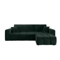 ECKSOFA Dagny Mit Schlaffunktion - Grün, Holzwerkstoff/Textil (248/146cm) - Fun Möbel