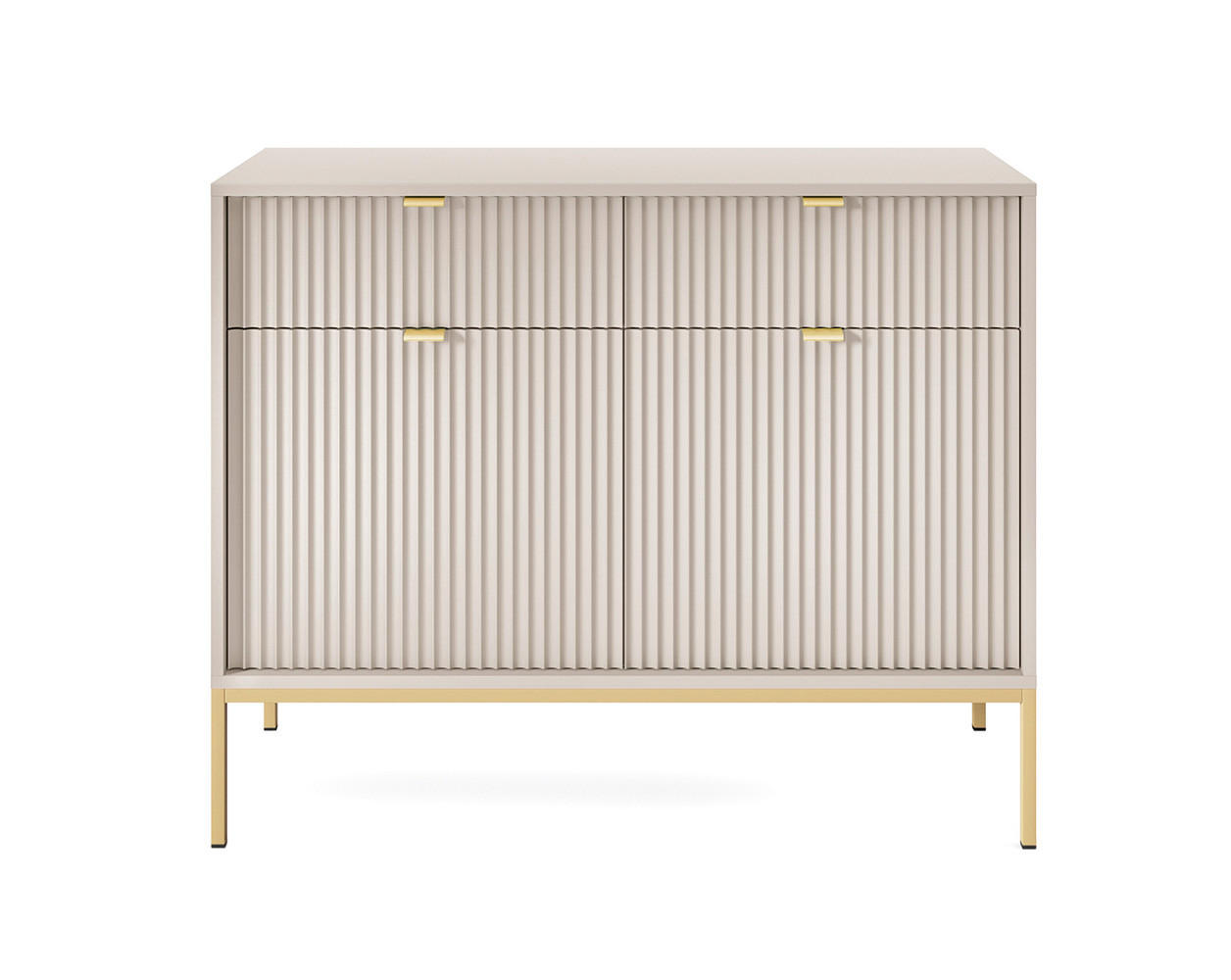 KOMMODE Nova Kaschmir / Gold 104 / 39 / 83cm - Kaschmir/Goldfarben, Holz/Holzwerkstoff (104/83/39cm) - Feldmann-Wohnen