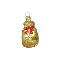 CHRISTBAUMSCHMUCK Geldsack messinggold 8 cm - Multicolor, Metall (0.1/8/0.1cm)