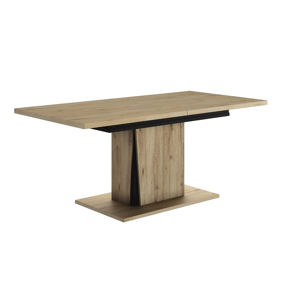 ESSTISCH Extensible Crack 180/225 cm - Französische Herstellung - Eichefarben, Holzwerkstoff (180/90/78cm) - Calicosy