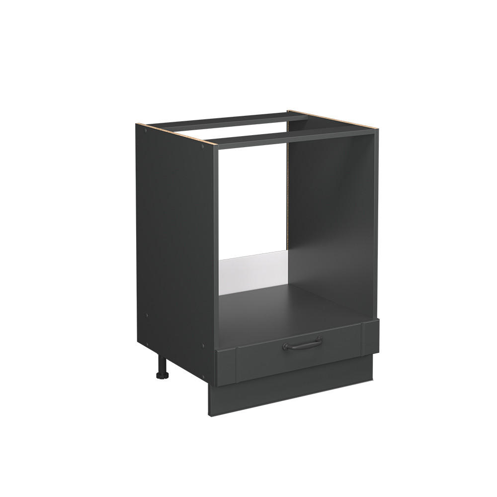 SKŘÍŇKA NA VESTAVĚNOU TROUBU Fame-Line Tmavě šedá - tmavě šedá/antracitová, kompozitní dřevo (60/82/60cm) - Vicco