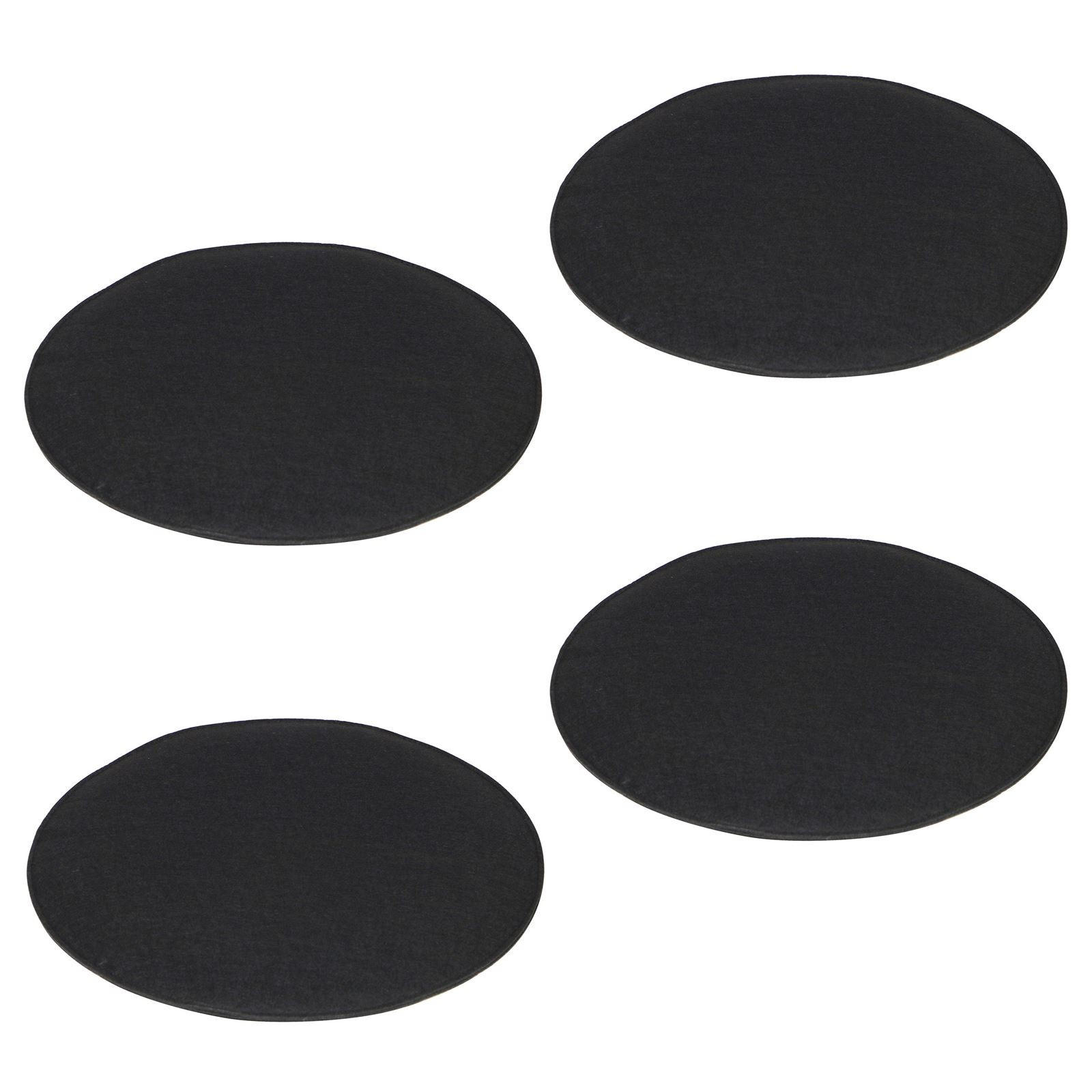 SITZKISSEN JONITA 4ER-SET - Schwarz, Textil (35/35/2cm) - IDIMEX