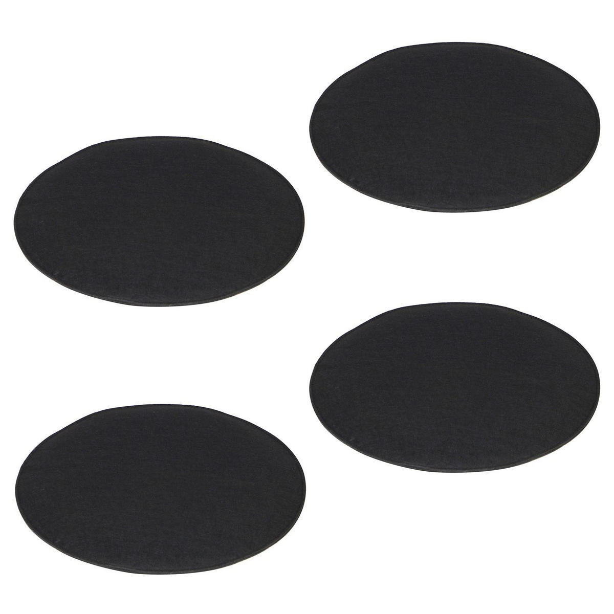 SITZKISSEN JONITA 4ER-SET - Schwarz, Textil (35/35/2cm) - IDIMEX