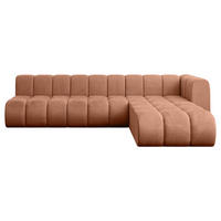 ECKSOFA modulares Sofa Darnel-L2 - 296x177x70 cm Apricot - Koralle, Holzwerkstoff/Textil (296/177cm) - ALTDECOR