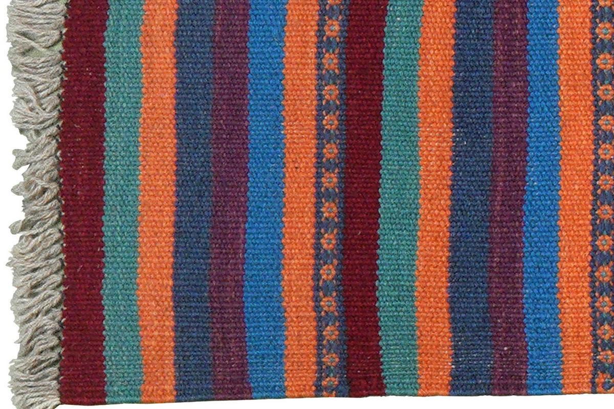 HANDWEBTEPPICH Kelim Gashgai Mehrfarbig 197/60 cm Schurwolle - Multicolor, Textil (60/197cm) - Looma