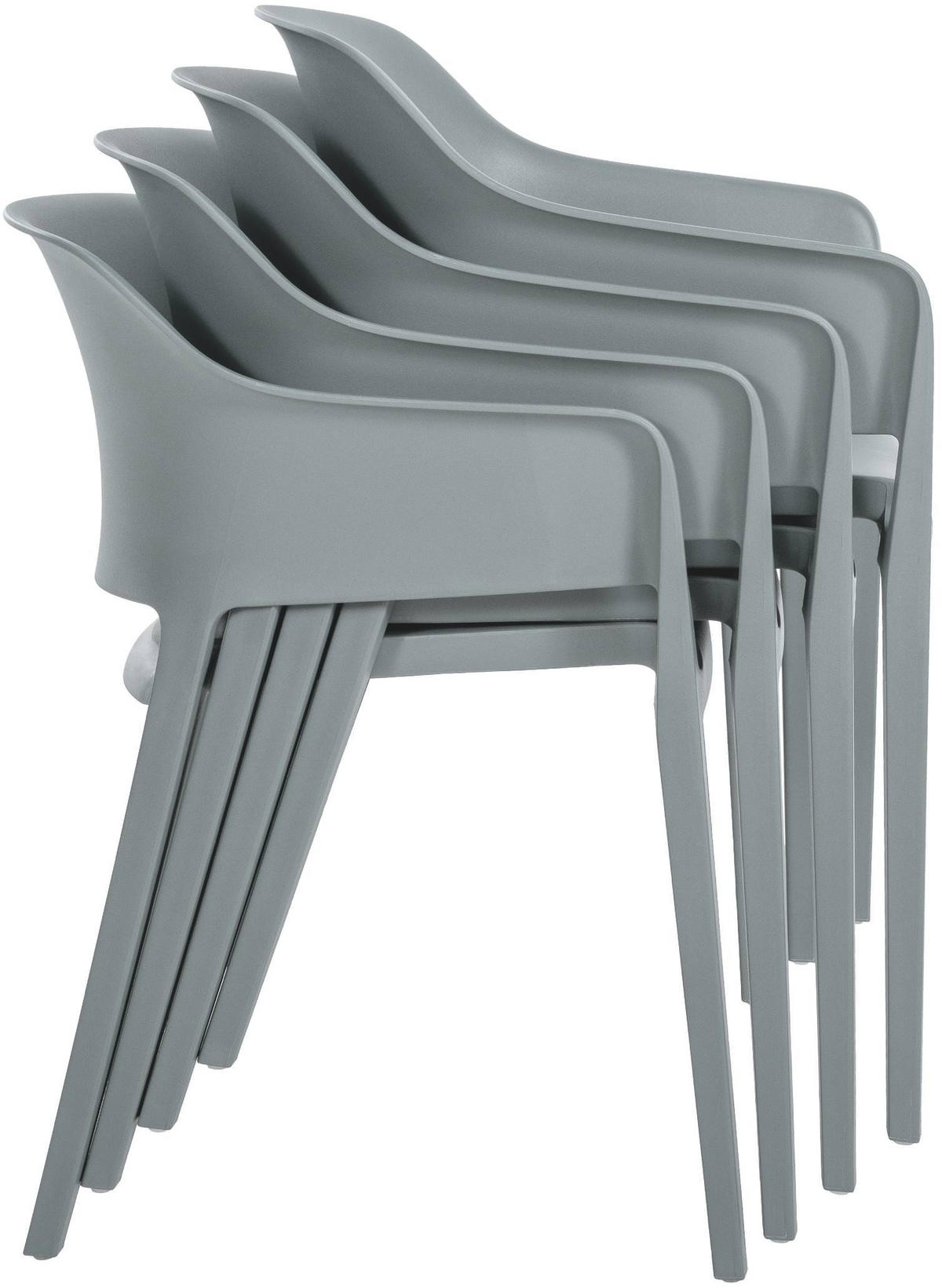 GARTENSTUHL Kunststoff grau - Grau, Kunststoff (56/78/53cm) - CLP