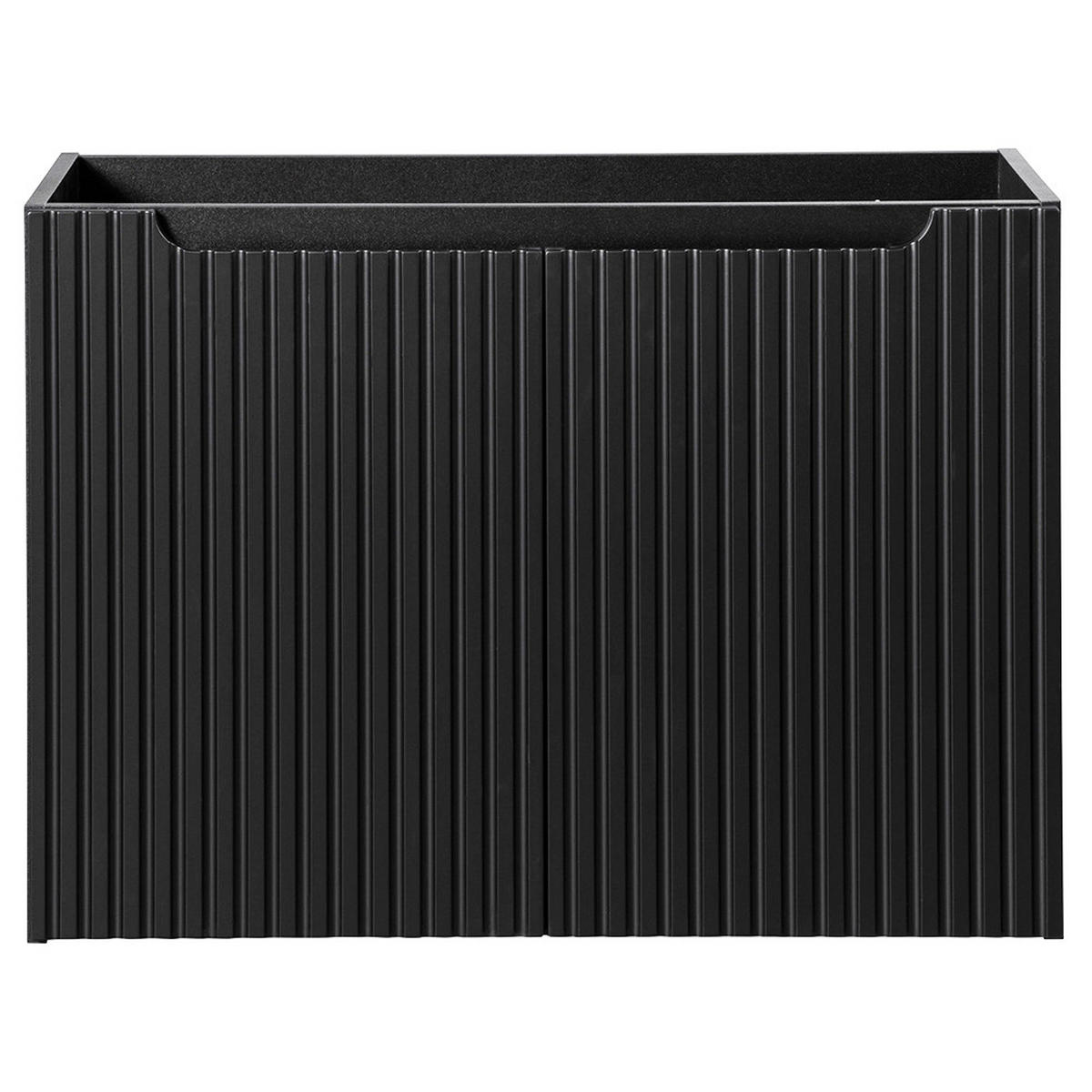 WASCHBECKENSCHRANK Newport-56 - Schwarz, Holzwerkstoff (80/57/39cm) - Lomado