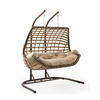 HÄNGESESSEL mit Gestell Rattan Cunda - Hellbraun, Metall (90/214/173cm) - Gowoll