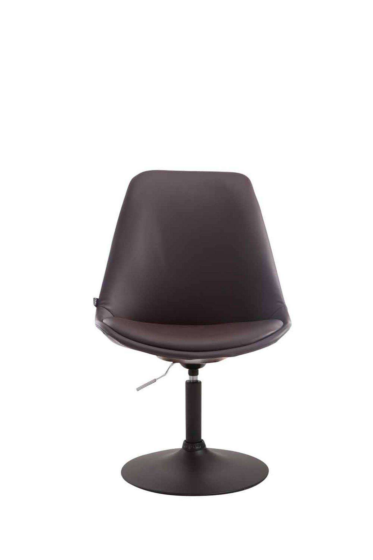 DREHSTUHL Lederlook braun - Schwarz/Braun, Textil/Metall (48/76/57cm) - CLP