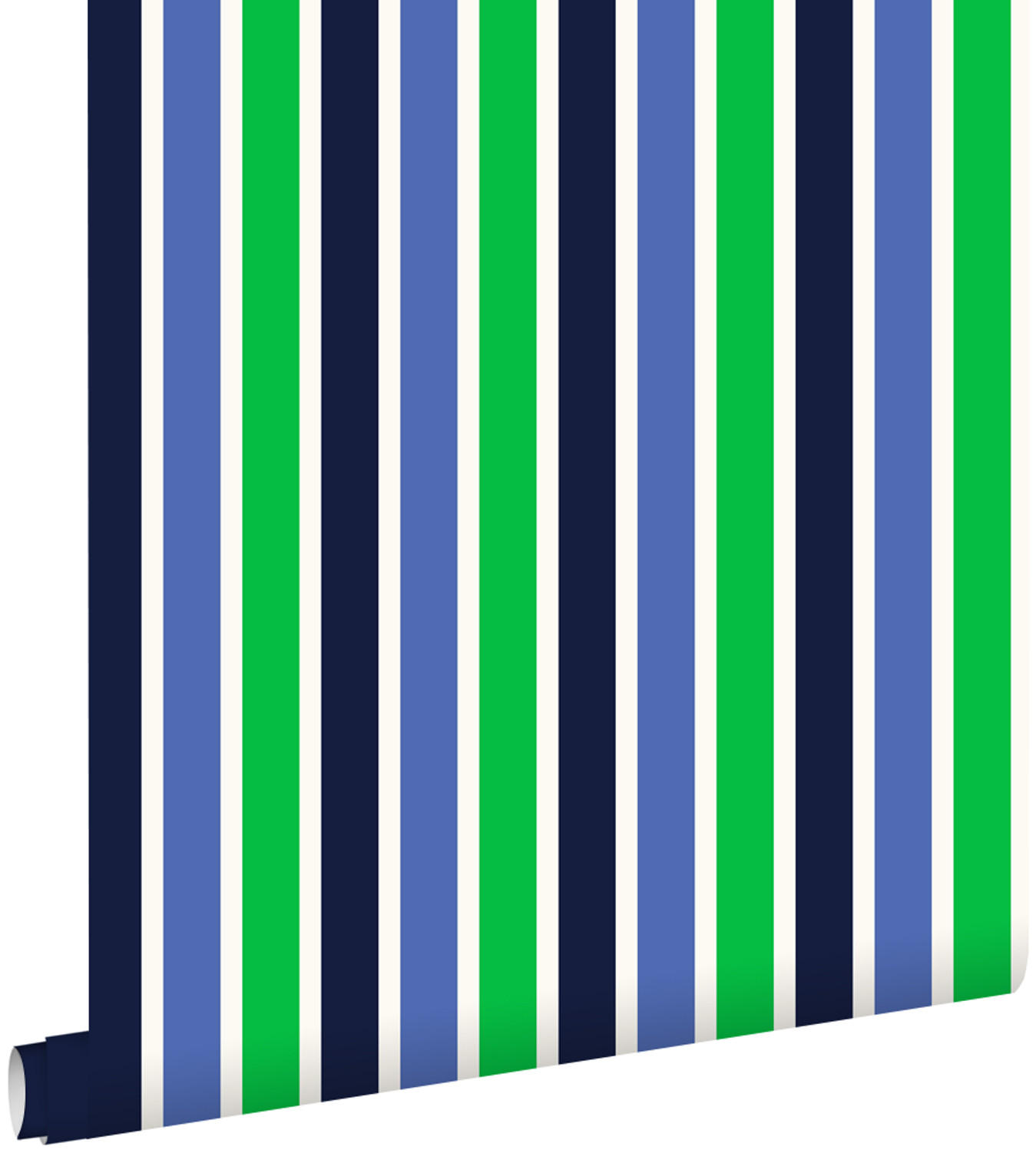 TAPETE Streifen 53 cm x 10.05 m - Grün, Papier (53/0.1cm) - ESTAhome