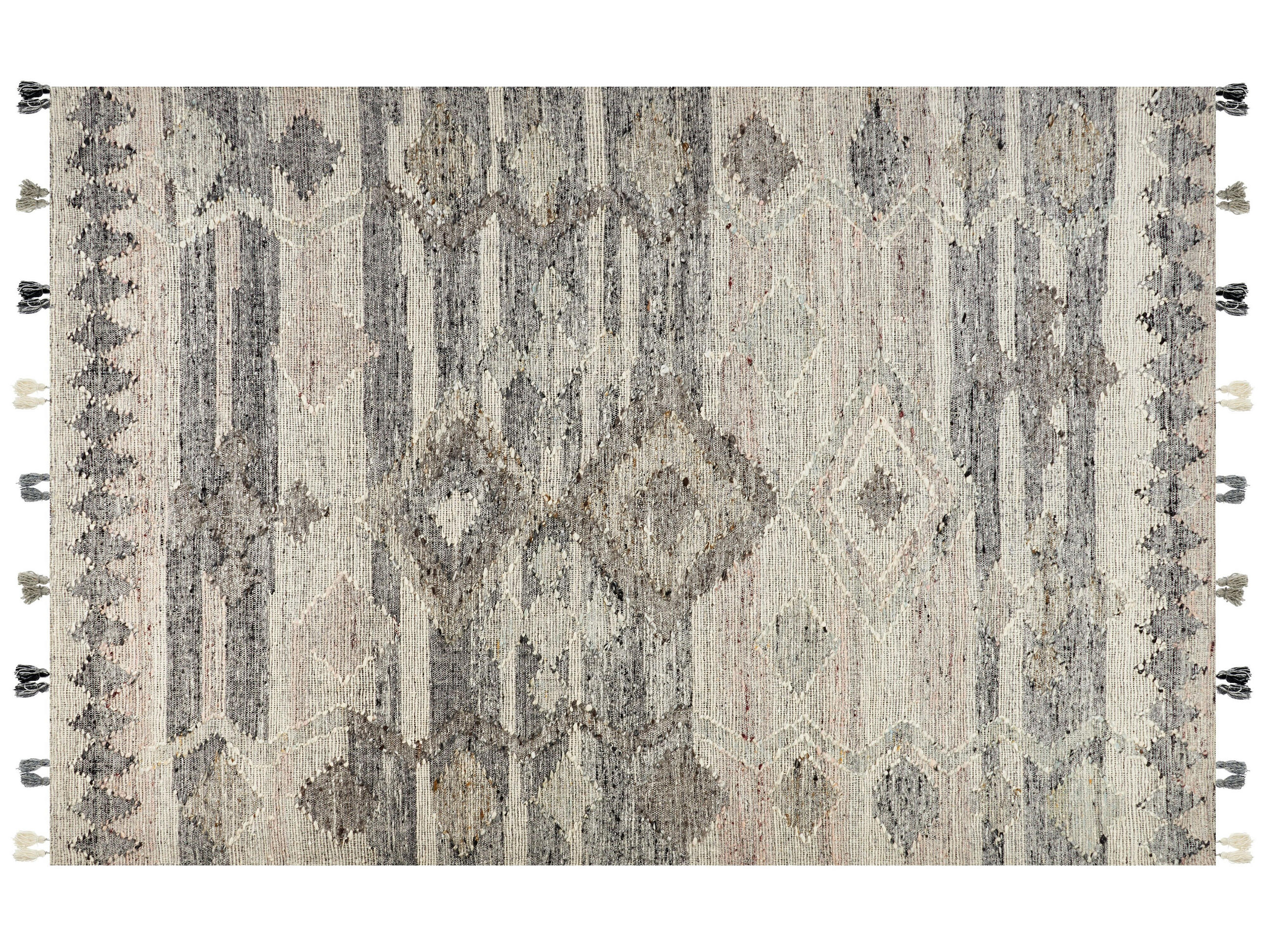 KURZFLOR-TEPPICH Aratashen 300/200 cm - Grau, Textil (200/300cm) - Beliani