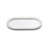 DEKOTABLETT Margot Perle 21/21/2 cm Glas - Perlmutt, Glas (2cm) - Mondex