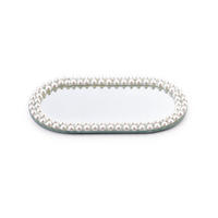 DEKOTABLETT Margot Perle 21/21/2 cm Glas - Perlmutt, Glas (2cm) - Mondex