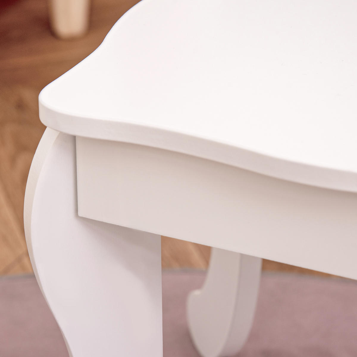 KINDERSCHMINKTISCH DE-18628 mit Triptychonspiegel & Schublade Weiß - Weiß, Holzwerkstoff (40/85.5/63cm) - ComfortXL