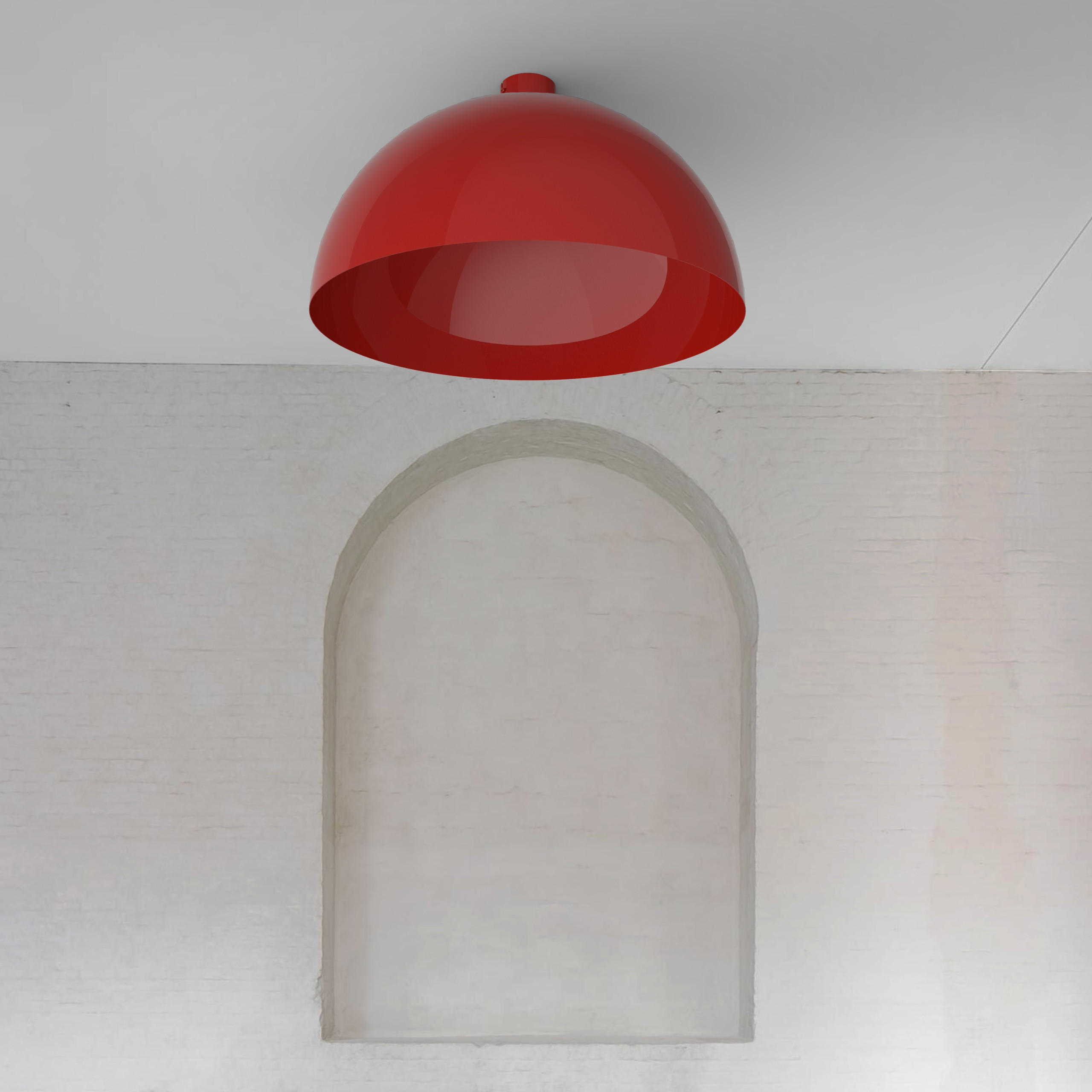 DECKENLEUCHTE - Rot, Metall (60/60/30cm) - Lumicom