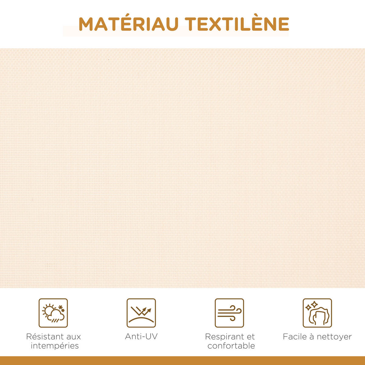 HOLLYWOODSCHAUKEL DE-15241 Beige - Beige, Metall (118/159/175cm) - ComfortXL