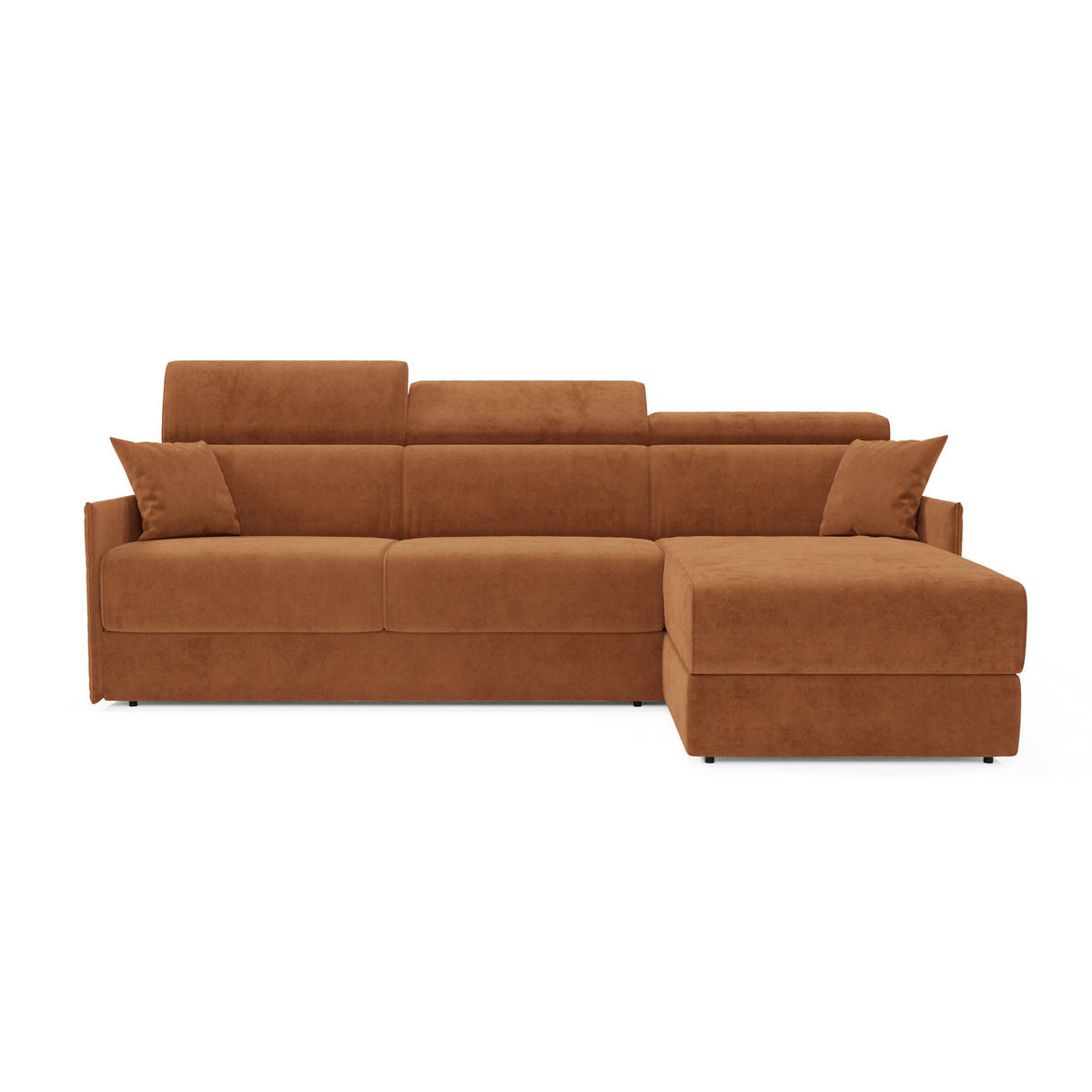 ECKSOFA Miryam - Rostfarben, Metall (232/98cm) - Divani.store
