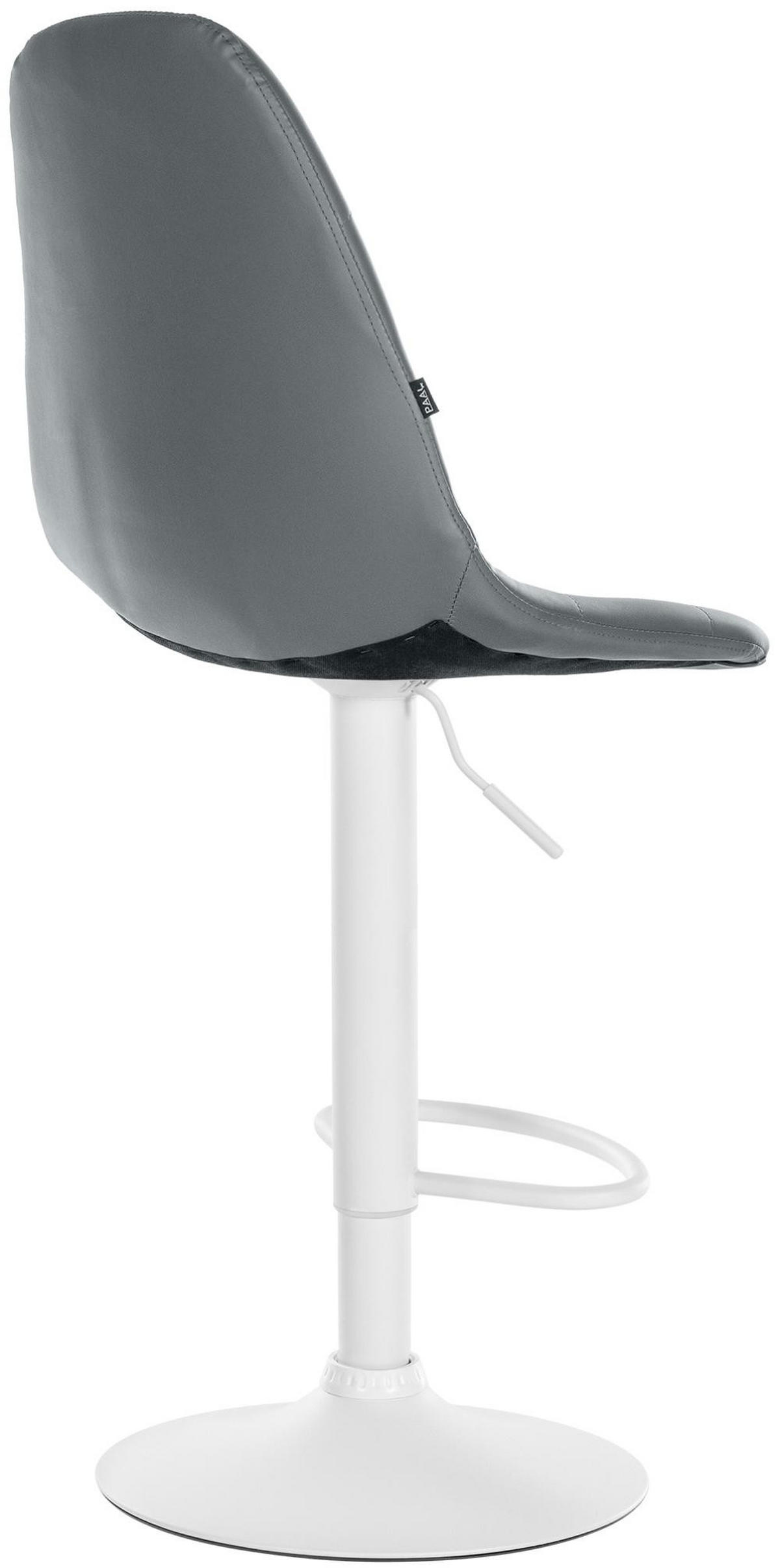 BARHOCKER Metall grau - Grau, Textil/Metall (47/58/56cm) - CLP