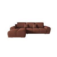 ECKSOFA BEGA L Links ARAGON 59 mit Schlaffunktion - Hellbraun, Textil (289/185cm) - Bedante