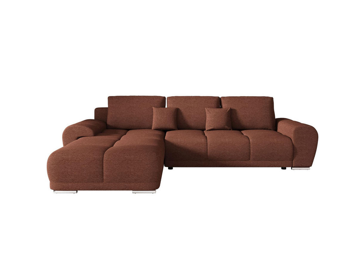 ECKSOFA BEGA L Links ARAGON 59 mit Schlaffunktion - Hellbraun, Textil (289/185cm) - Bedante