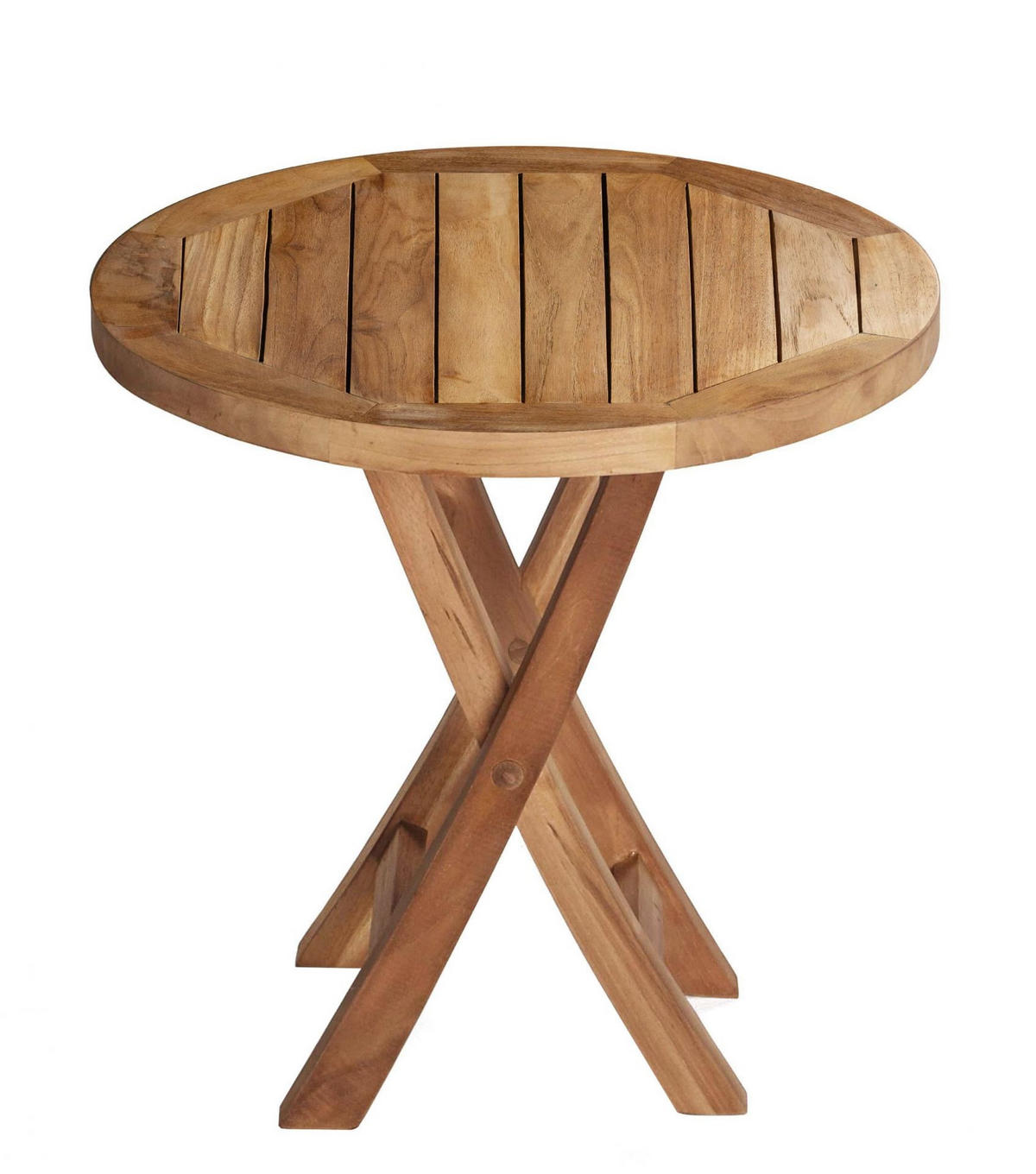 GARTENKLAPPTISCH Ela Ø50x50cm, Holz, Natur - Naturfarben, Holz (50/50/50cm) - dasmöbelwerk