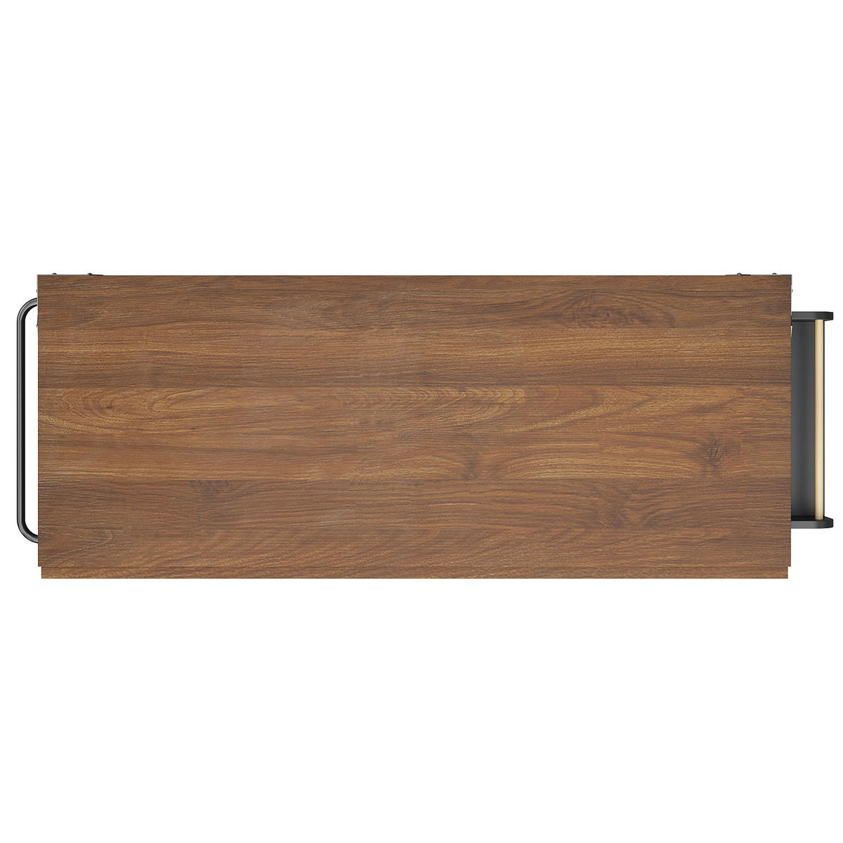 KÜCHENINSEL 140x73x93cm Schwarz mit Klapptisch & Rädern - Schwarz, Holzwerkstoff (140/93/73cm) - Modfu