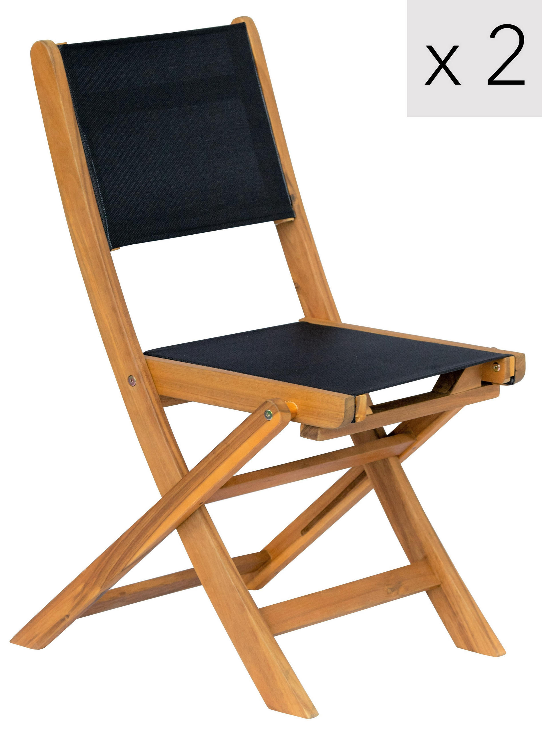 GARTENSTUHL 2er-Set Holz Braun - Braun, Holz (48/85/54cm) - Nordlys