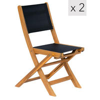GARTENSTUHL 2er-Set Holz Braun - Braun, Holz (48/85/54cm) - Nordlys