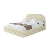 POLSTERBETT mit Bettkasten und Lattenrost, Boxbett ohne Matratze - LERIS 160x200 Beige - Taupe, Holzwerkstoff/Textil (160/200cm) - ALTDECOR
