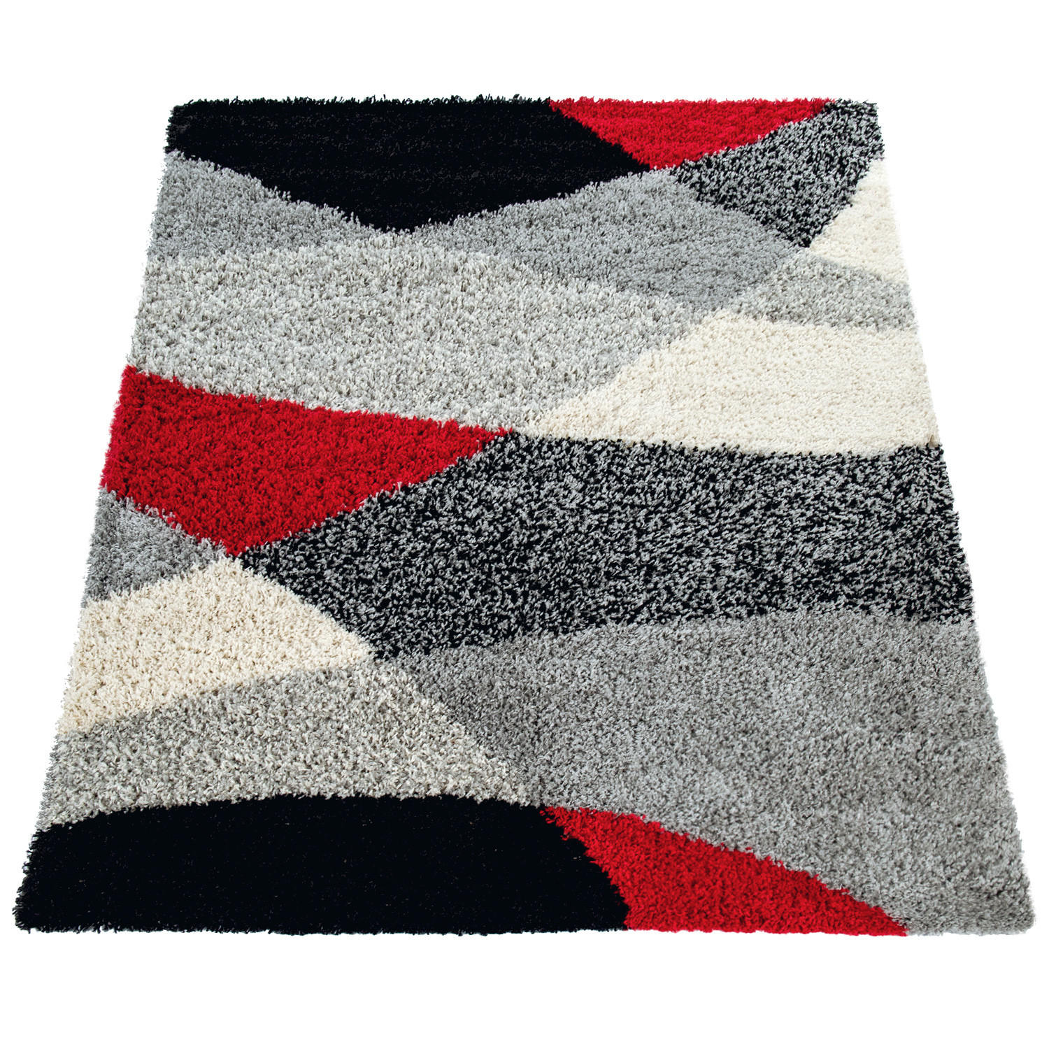 HOCHFLORTEPPICH 160/220 cm Mango 308 - Rot, Textil (160/220cm) - Paco Home