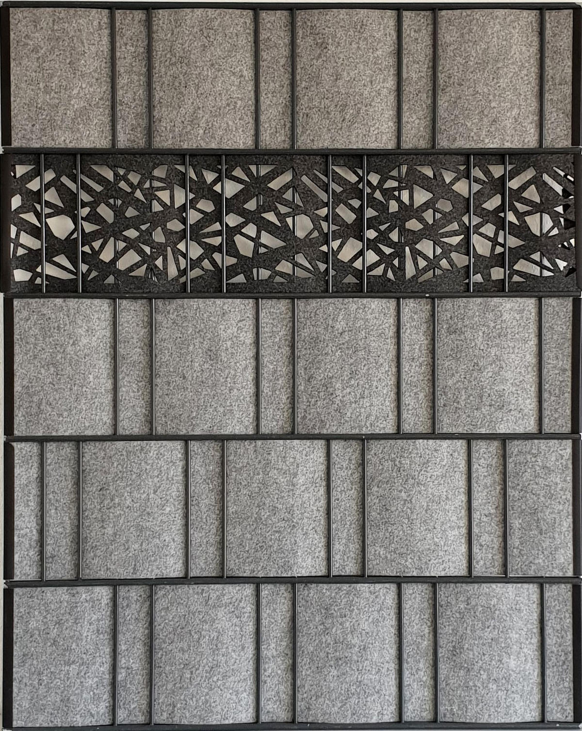 SICHTSCHUTZSTREIFEN Design Vlies Graphic für Doppelstabmatten Anthrazit 2,6m - Anthrazit, Kunststoff (260/19cm) - ZAUN|ZU