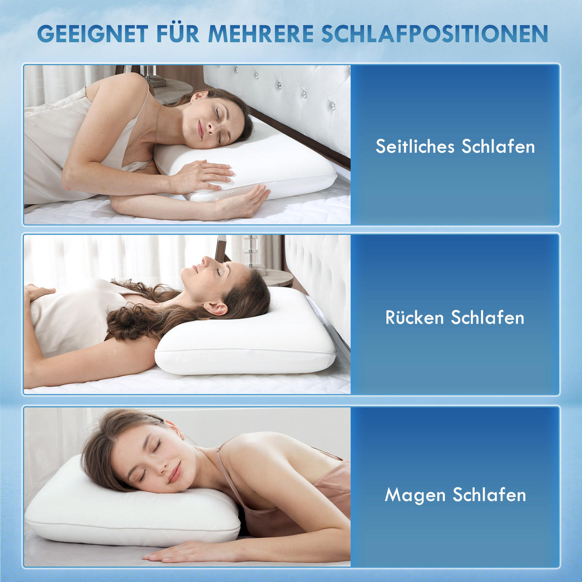 MEMORY-SCHAUM-KISSEN DE-10675 Cremeweiß - Creme, Textil (40/60cm) - ComfortXL