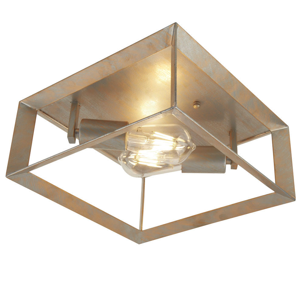 DECKENLEUCHTE HEATON Metall Gold gebürstet - Goldfarben, Metall (30/30/13cm) - SearchLight