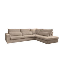 ECKSOFA L-Form SVEN Stoff Poso Dunkelbeige Rechts - Beige, Textil (315/245cm) - Kaiser Möbel