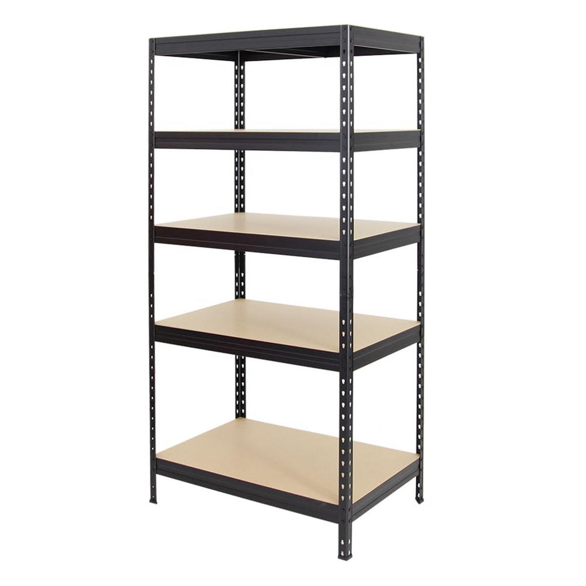 SCHWERLASTREGAL Rivet 180x90x60 cm Fachlast 250 kg Innovatives Stecksystem Schwarz - Schwarz, Metall (90/180/60cm) - PROREGAL