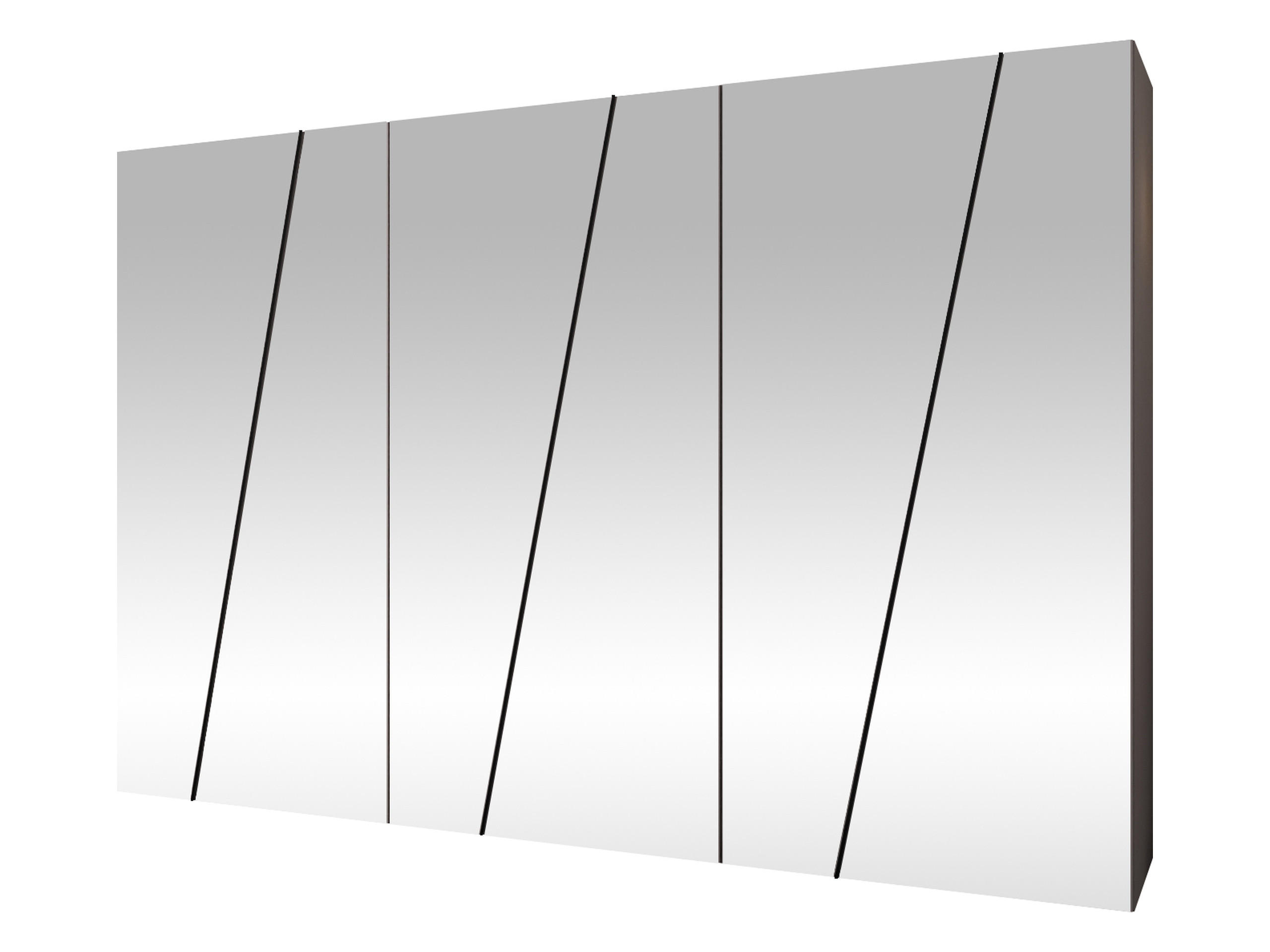 DREHTÜRENSCHRANK Zen 6L 300 cm - Kaschmir/Schwarz, Holzwerkstoff/Kunststoff (300/202/50cm) - MIRJAN24