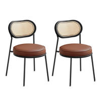 ESSZIMMERSTÜHLE Pataya (2er Set) - Braun, Leder (55/81/50cm) - VASAGLE