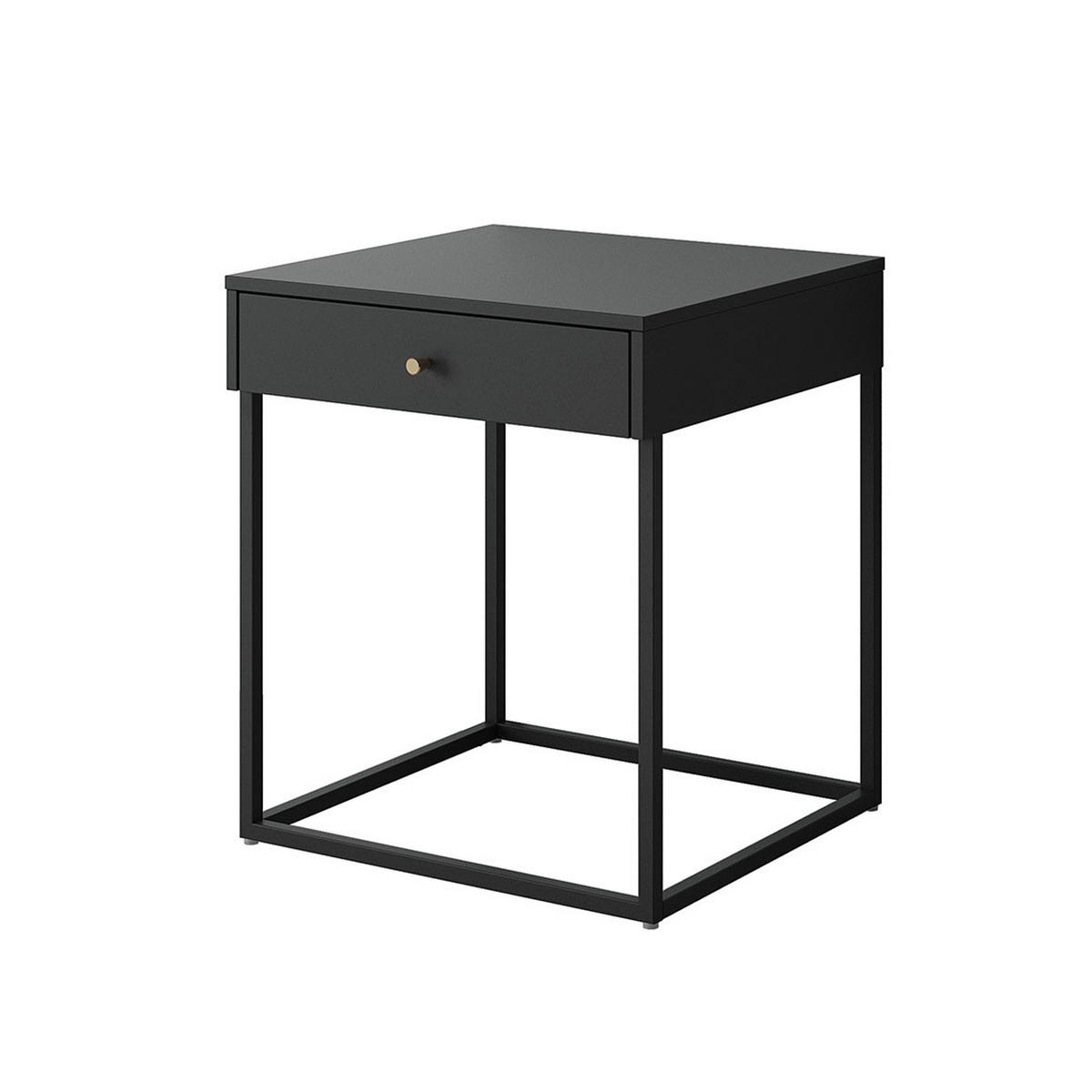 NACHTTISCH Pops Schwarz 41/43/50 cm - Schwarz, Metall (41/50/43cm) - ebuy24