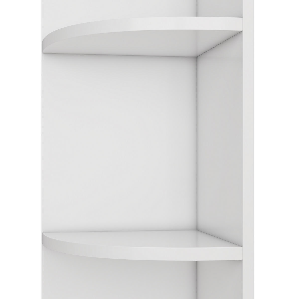 ECKREGAL platzsparend 42 x 30 x 180 cm MDF Weiß 5 Ebenen - Weiß, Holzwerkstoff (30/180/42cm) - Beauniv