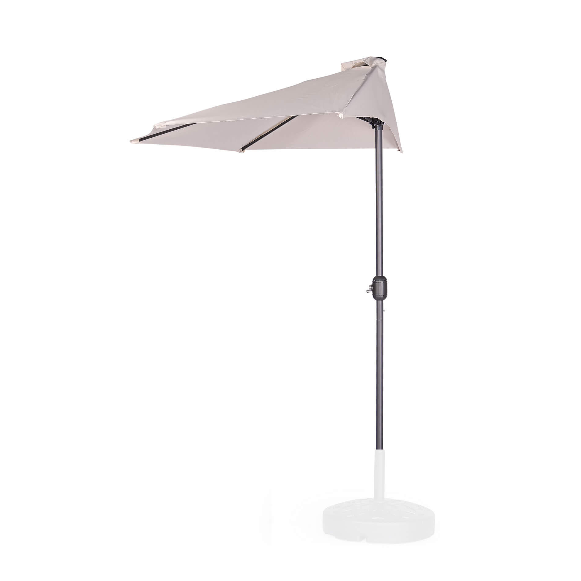 SONNENSCHIRM Beige 270/135/245 cm - Beige, Metall (270/135cm) - Mobili Rebecca
