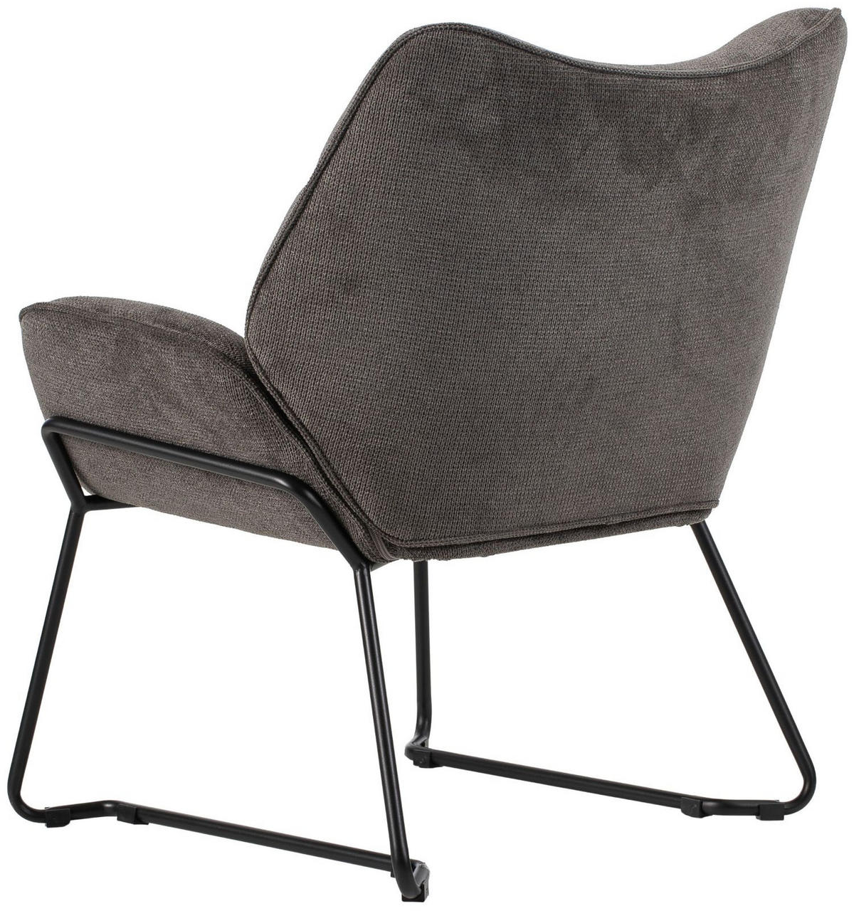 SESSEL Aliano - dunkelgrau - Dunkelgrau/Schwarz, Textil/Metall (67/76/73cm) - bene living