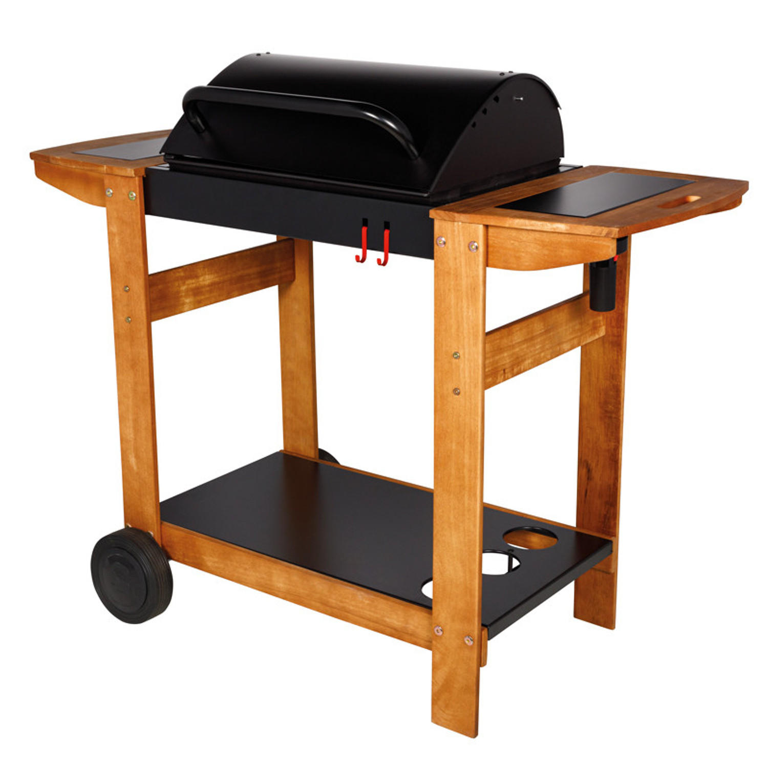 KOHLEGRILL Schwarz - Schwarz, Metall (57/98/121cm)
