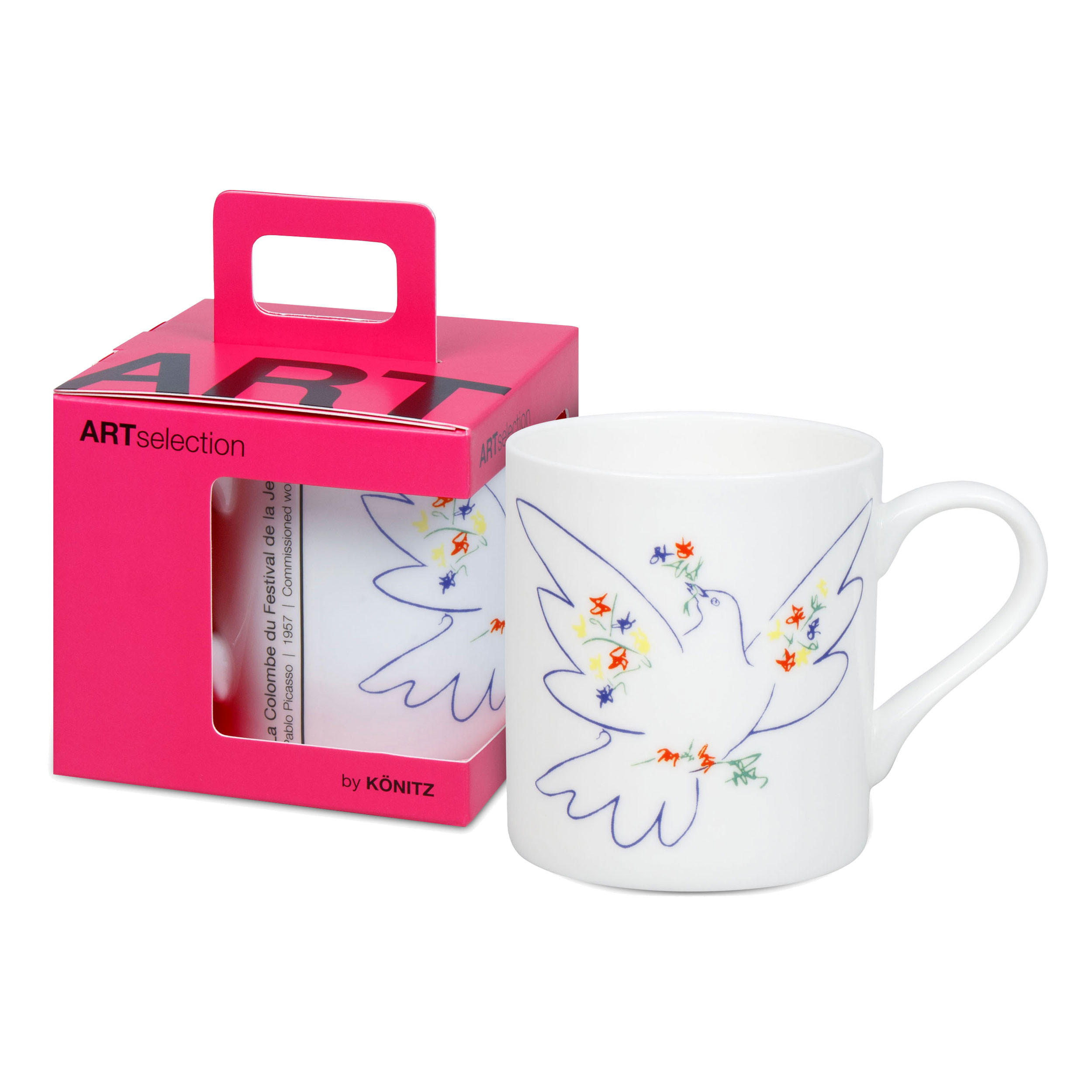 KAFFEEBECHER Picasso - La Colombe Du Festival, in Geschenkbox - Naturfarben, Keramik (0.4L) - Könitz