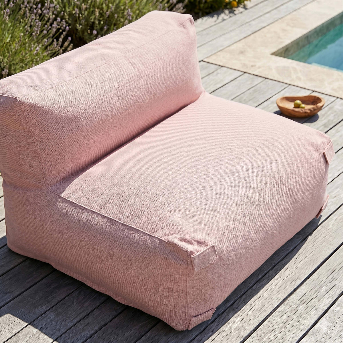 SESSEL, Puderrosa - Pink, Textil (85/65/85cm) - Oviala