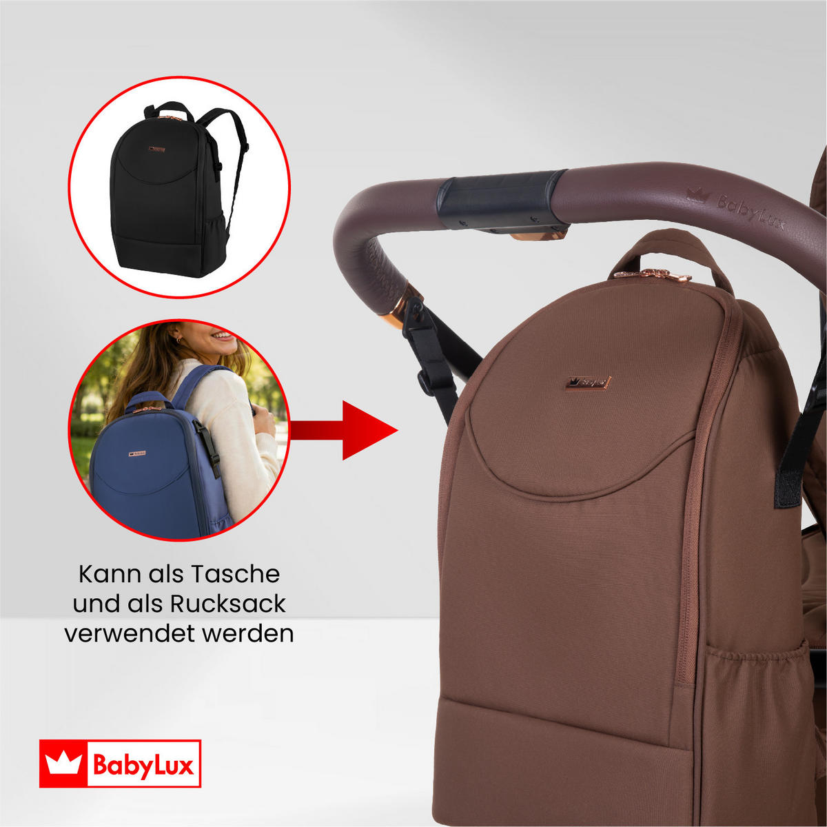 KINDERWAGEN Castor 4in1 Schwarz Babywanne, Reisebuggy, Autositz, Isofix Basis - Schwarz, Textil/Metall (58/98cm) - BabyLux